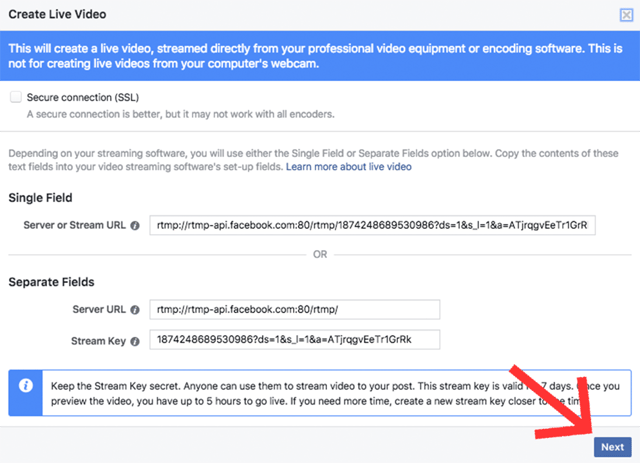 Scheduling Facebook Live Broadcasts