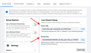 How to get URL of live Facebook videos