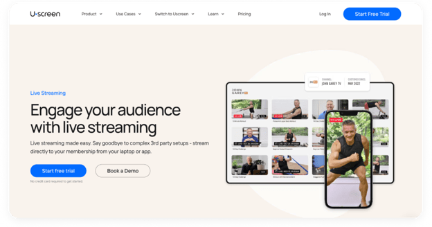 Best browser-based livestream applications: Uscreen