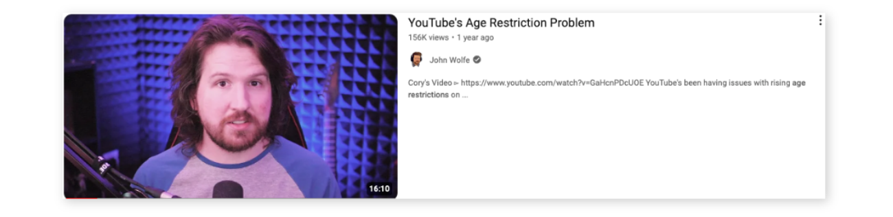 age restriction on youtube