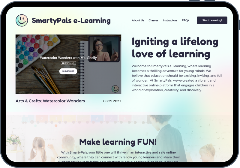 e-learning subscription example